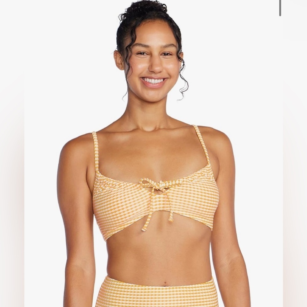 NWT Speedo Women's Swimsuit Bikini Top Adjustable Square Neck